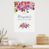 ヴィンテージピンクペオニーブライダルシャワーへようこそ ポスター (キッチン)