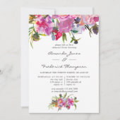 ヴィンテージピンクペニー水の色のリハーサルディナー 招待状 (正面)