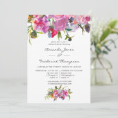 ヴィンテージピンクペニー水の色のリハーサルディナー 招待状 (スタンド正面)