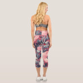 ヴィンテージピンクポピーフローラ カプリレギンス (裏面)