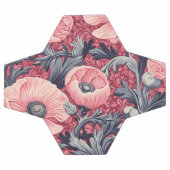 ヴィンテージピンクポピーフローラ サッカーボール (フラット)