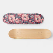 ヴィンテージピンクポピーフローラ スケートボード (横)