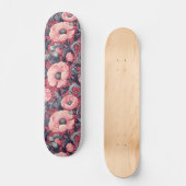 ヴィンテージピンクポピーフローラ スケートボード (正面)