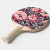 ヴィンテージピンクポピーフローラ 卓球ラケット (正面アングル)