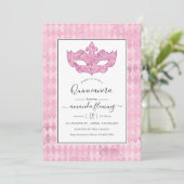 ヴィンテージピンクマスカレードキンセアニラ 招待状 (スタンド正面)