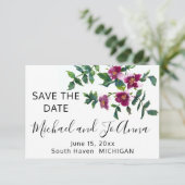 ヴィンテージピンクマゼンタバラ、水彩ピンクローズ セーブザデート (スタンド正面)