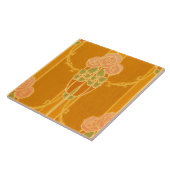 ヴィンテージピンクマッキントッシュスタイルバラクラスタパターン タイル (側面)