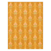 ヴィンテージピンクマッキントッシュスタイルバラクラスタパターン テーブルクロス (正面)