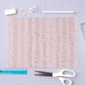 ヴィンテージピンクミュージックシート 薄葉紙 (クラフト)