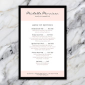 ヴィンテージピンクメイクアップと美しいサロン、ネイルサロン チラシ