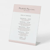 ヴィンテージピンクメイクアップと美しいサロン、ネイルサロン 台座サイン (正面)