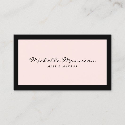 ヴィンテージピンクメイクアップと美しい名刺 名刺 (正面)