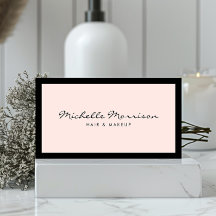 ヴィンテージピンクメイクアップと美しい名刺