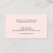 ヴィンテージピンクメイクアップと美しい名刺 名刺 (裏面)