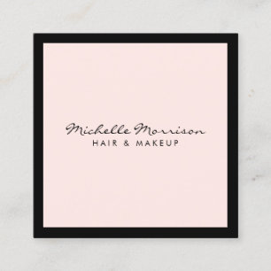 ヴィンテージピンクメイクアップと美しい スクエア名刺