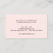 ヴィンテージピンクメイクアップと美しい 名刺 (裏面)