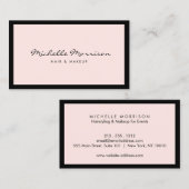 ヴィンテージピンクメイクアップと美しい 名刺 (正面/裏面)