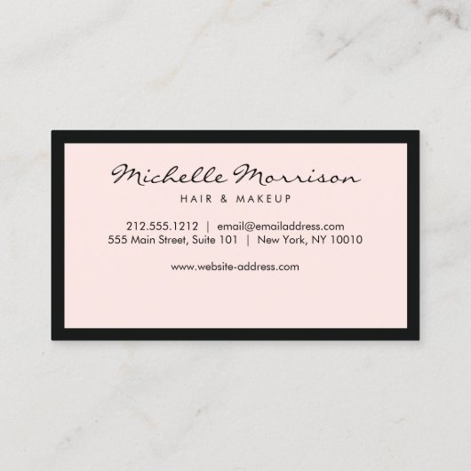 ヴィンテージピンクメイクアップ及び美しいロイヤリティカード ロイヤリティカード (裏面)