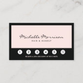 ヴィンテージピンクメイクアップ及び美しいロイヤリティカード ロイヤリティカード (正面)