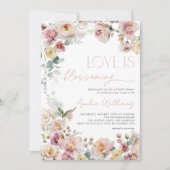 ヴィンテージピンクラブ開花ブライダルシャワー 招待状 (正面)