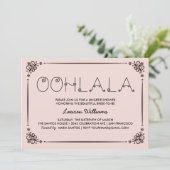 ヴィンテージピンクランジェリーシャワー招待状オーララ 招待状 (スタンド正面)