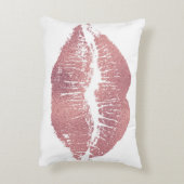 ヴィンテージピンクリップインプリント、バラ金ゴールド。 アクセントクッション (裏面(縦))