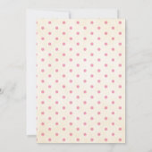 ヴィンテージピンクリトルバニーガールベビーシャワー 招待状 (裏面)