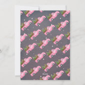 ヴィンテージピンクレッドトラックのクリスマスツリーハート写真 シーズンカード (裏面)