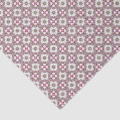 ヴィンテージピンクレッドバルセロナタイルフラワーリボン 薄葉紙 (詳細)