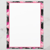 ヴィンテージピンクレッドローズフローラルパターン (裏面)