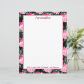 ヴィンテージピンクレッドローズフローラルパターン (スタンド正面)