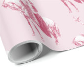 ヴィンテージピンクレディーオンホース《鳥》ハヤブサ ラッピングペーパー (ロールコーナー)