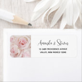 ヴィンテージピンクロエレガントーズブーケ結婚ーズ ラベル (インサイチュ)