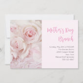 ヴィンテージピンクロエレガントーズマザーズデイブランチ 招待状 (正面)
