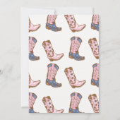 ヴィンテージピンクロデオ女性のカーボーイ任意の年齢誕生日 招待状 (裏面)