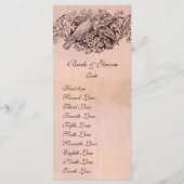 ヴィンテージピンクロベバーズパーチメント結婚式 プログラム (裏面)