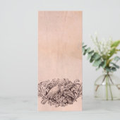 ヴィンテージピンクロベバーズパーチメント結婚式 プログラム (スタンド正面)