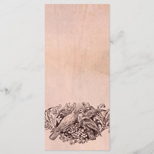 ヴィンテージピンクロベバーズパーチメント結婚式 プログラム (正面)