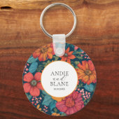 ヴィンテージピンクロマン結婚ティック キーホルダー (正面)