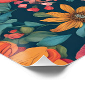 ヴィンテージピンクロマン結婚ティック ポスター (コーナー)