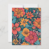 ヴィンテージピンクロマン結婚ティック 出欠カード (裏面)