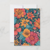 ヴィンテージピンクロマン結婚ティック 招待状 (裏面)