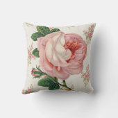 ヴィンテージピンクローズとブケッツカントリー枕 クッション (裏面)