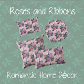 ヴィンテージピンクローズアレーダマスクデザイン ランバークッション