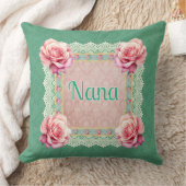 ヴィンテージピンクローズアレーダマスクパーソナライズされた クッション (ブランケット)