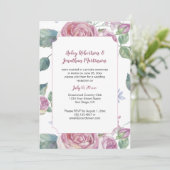 ヴィンテージピンクローズアンドグリーンリー披露宴のみ | 招待状 (スタンド正面)
