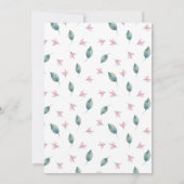 ヴィンテージピンクローズアンドグリーンリー披露宴のみ | 招待状 (裏面)