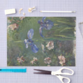 ヴィンテージピンクローズアンドパープルアイリスかわいらしズフローラ 薄葉紙 (クラフト)