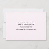 ヴィンテージピンクローズエレガントブーケ母の日 カード (裏面)