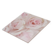 ヴィンテージピンクローズエレガントブーケ タイル (側面)